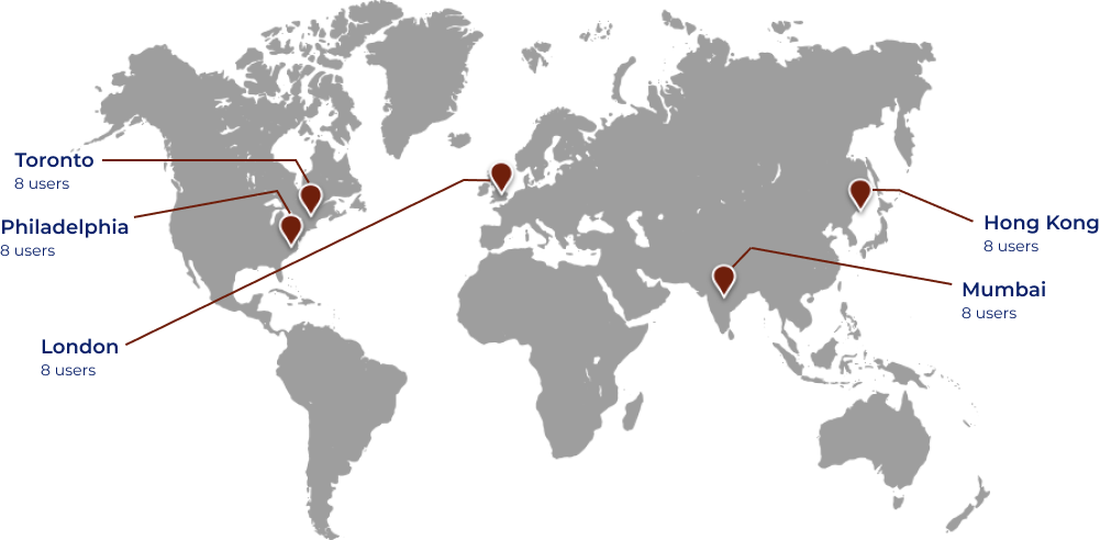 Map showing location of user testing